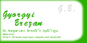 gyorgyi brezan business card